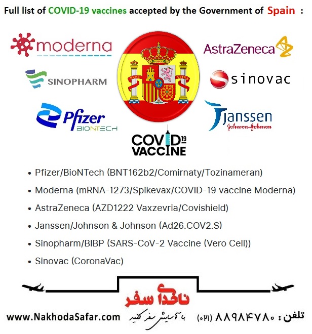 واکسن های مورد تایید اسپانیا
